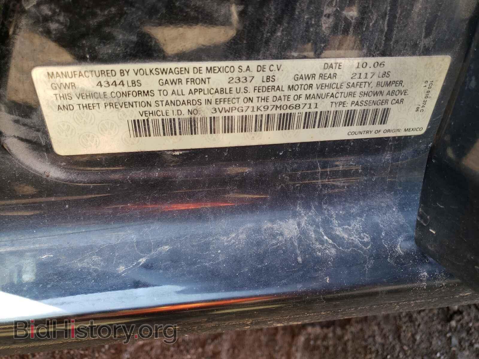 2007 VOLKSWAGEN JETTA - VIN: 3VWPG71K97M068711 - Фото 10