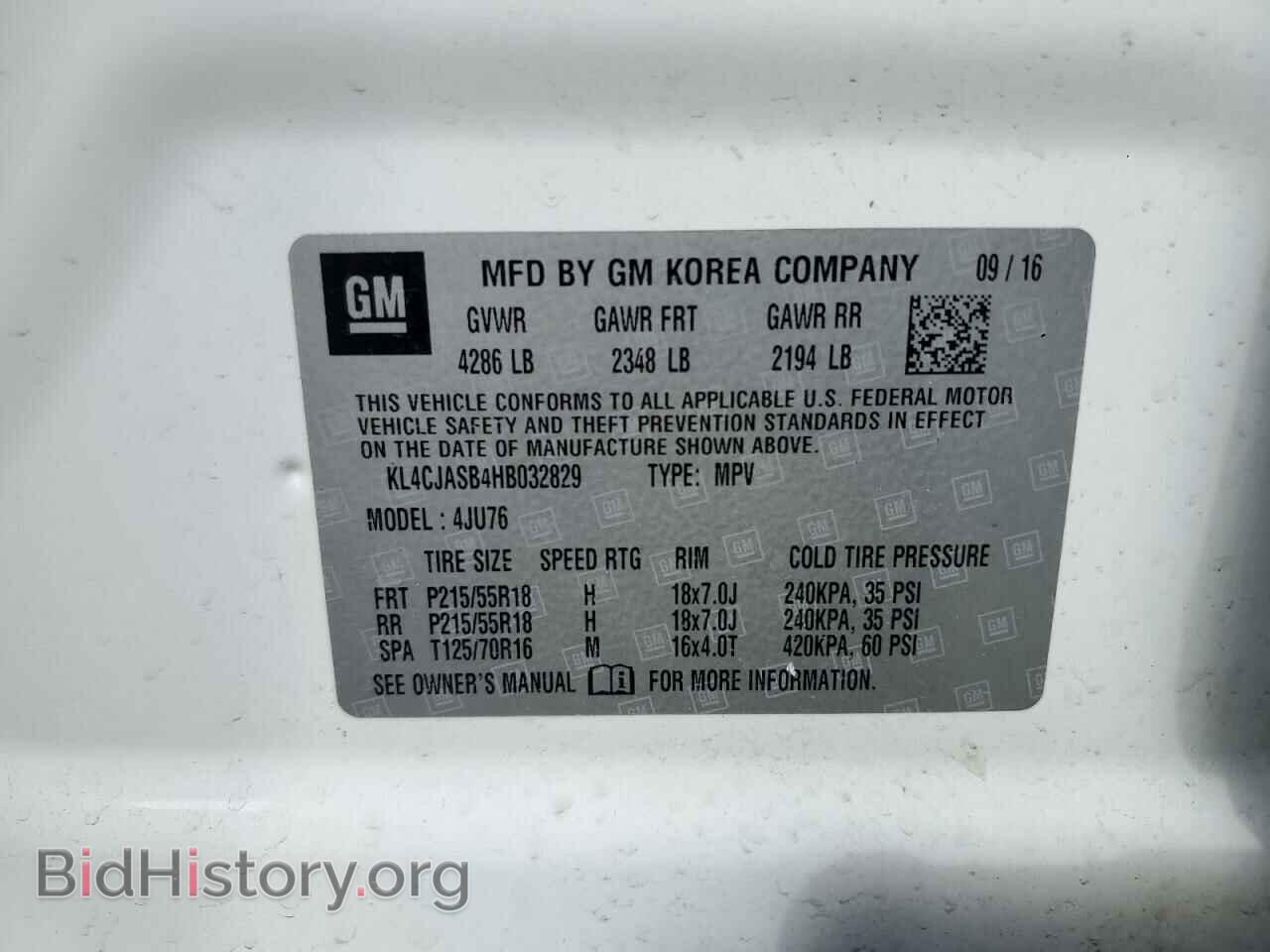 2017 BUICK ENCORE - VIN: KL4CJASB4HB032829 - Фото 12