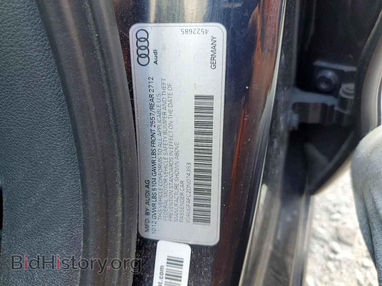 2013 AUDI A6 - VIN: WAUGFAFC2DN074353 - Photo 12