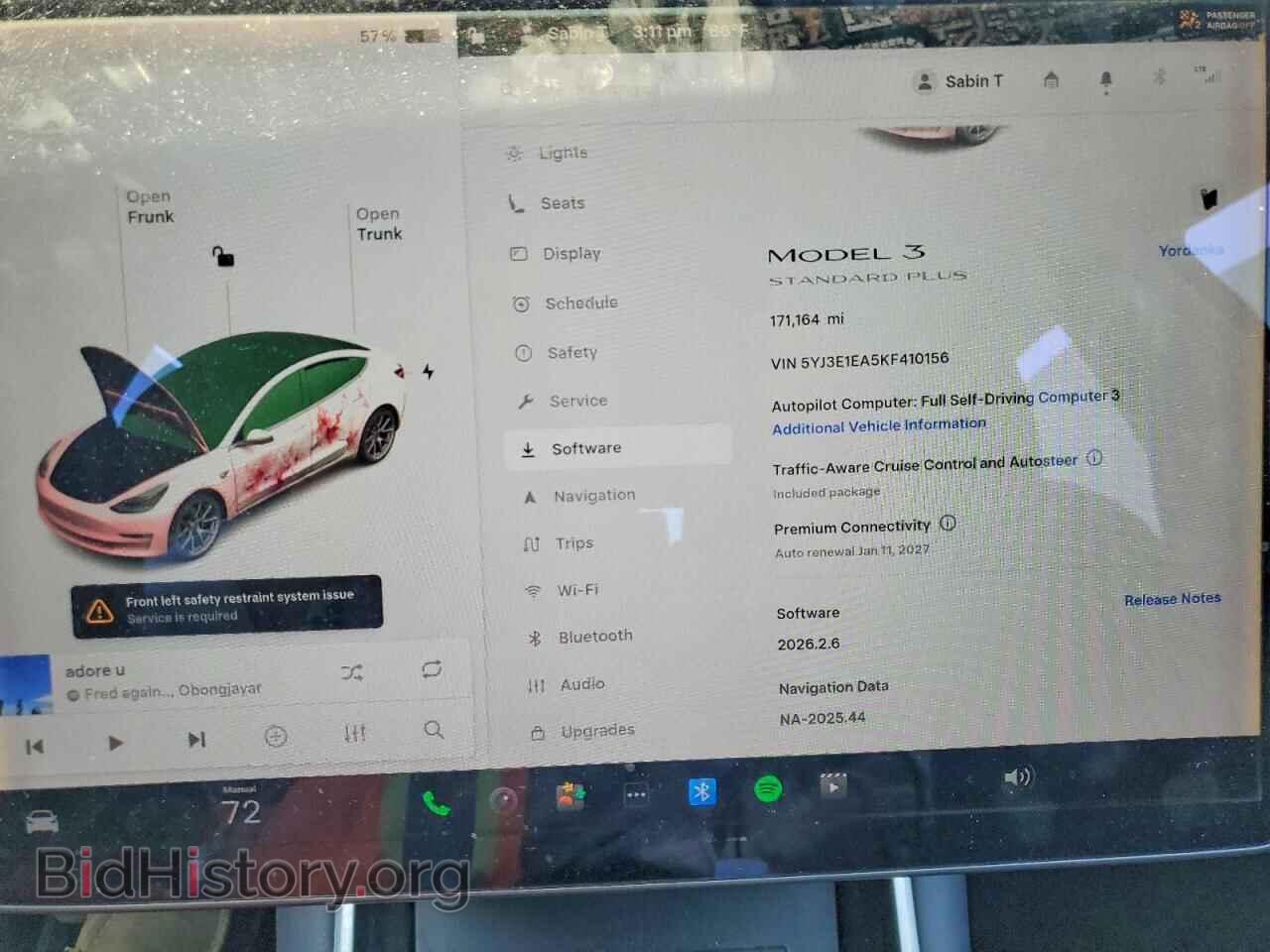 2019 TESLA MODEL 3 - VIN: 5YJ3E1EA5KF410156 - Photo 9