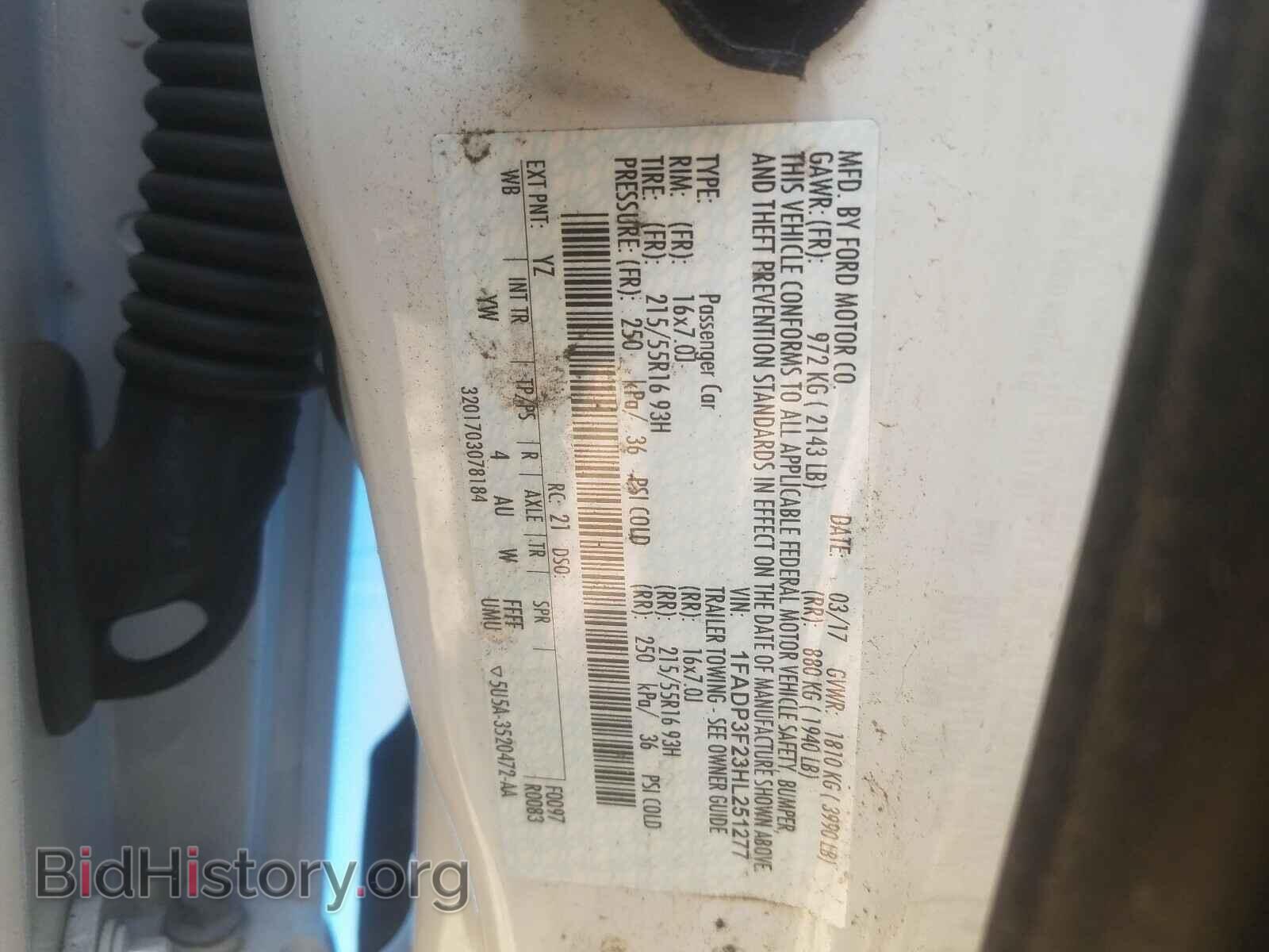 2017 FORD FOCUS - VIN: 1FADP3F23HL251277 - Фото 10