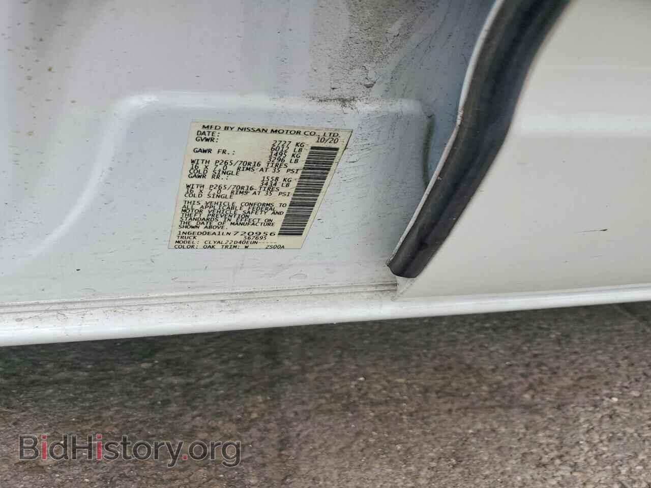 2020 NISSAN FRONTIER - VIN: 1N6ED0EA1LN720956 - Фото 12