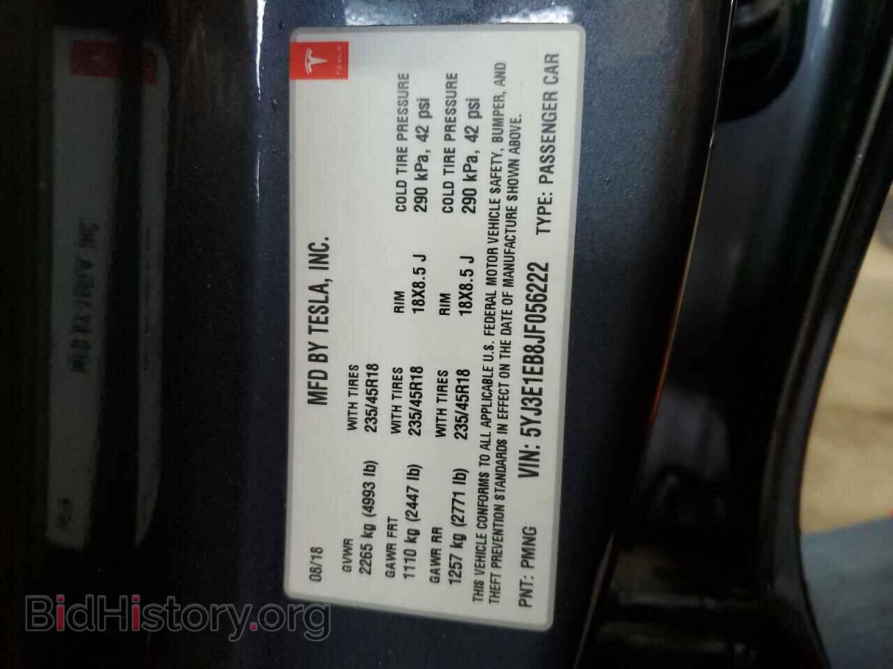 2018 TESLA MODEL 3 - VIN: 5YJ3E1EB8JF056222 - Photo 13