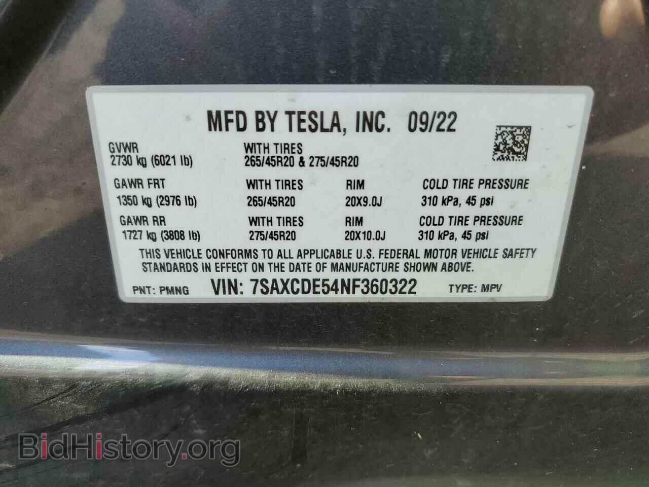 2022 TESLA MODEL X - VIN: 7SAXCDE54NF360322 - Photo 12