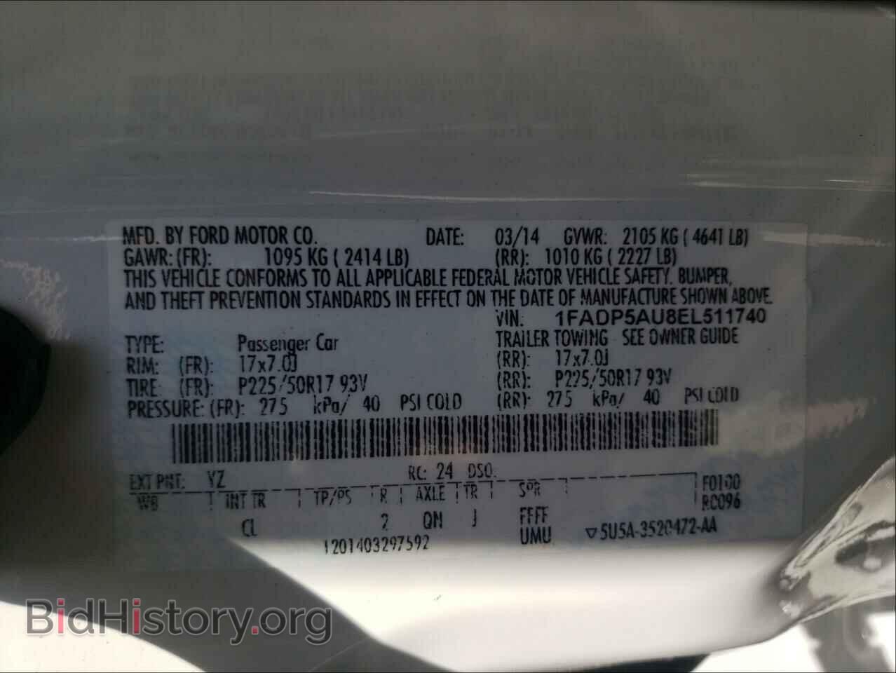 2014 FORD CMAX - VIN: 1FADP5AU8EL511740 - Фото 10
