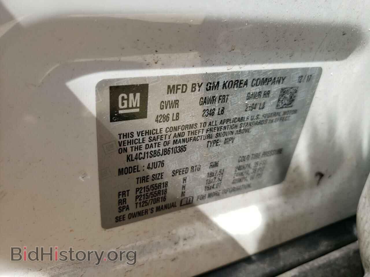 2018 BUICK ENCORE - VIN: KL4CJ1SB6JB610385 - Photo 10