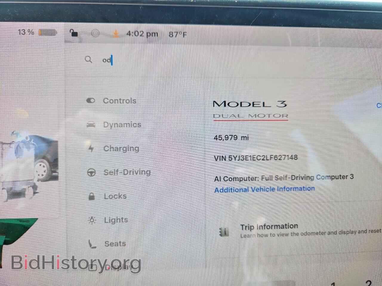 2020 TESLA MODEL 3 - VIN: 5YJ3E1EC2LF627148 - Фото 9