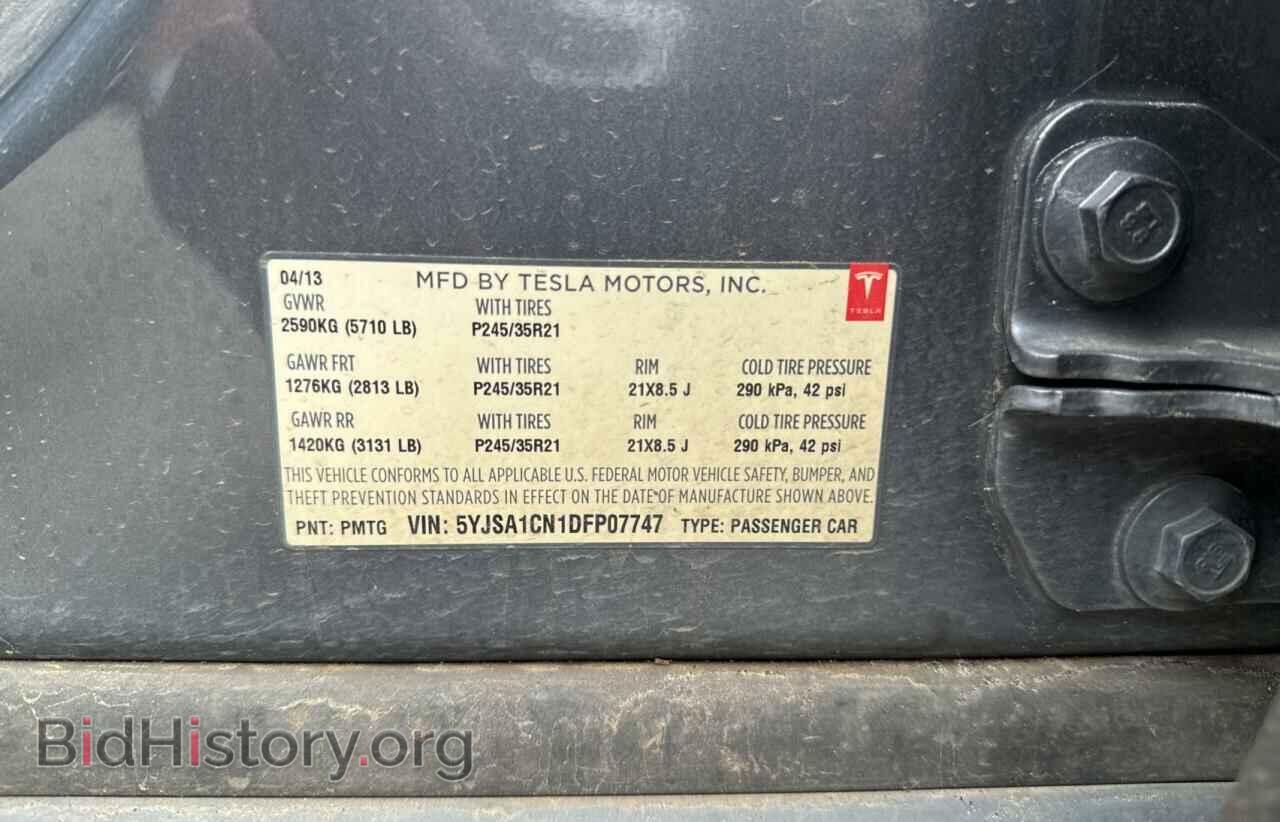 2013 TESLA MODEL S - VIN: 5YJSA1CN1DFP07747 - Photo 10