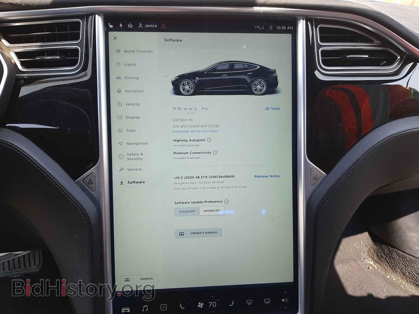 2015 TESLA MODEL S - VIN: 5YJSA1E14FF112792 - Photo 8