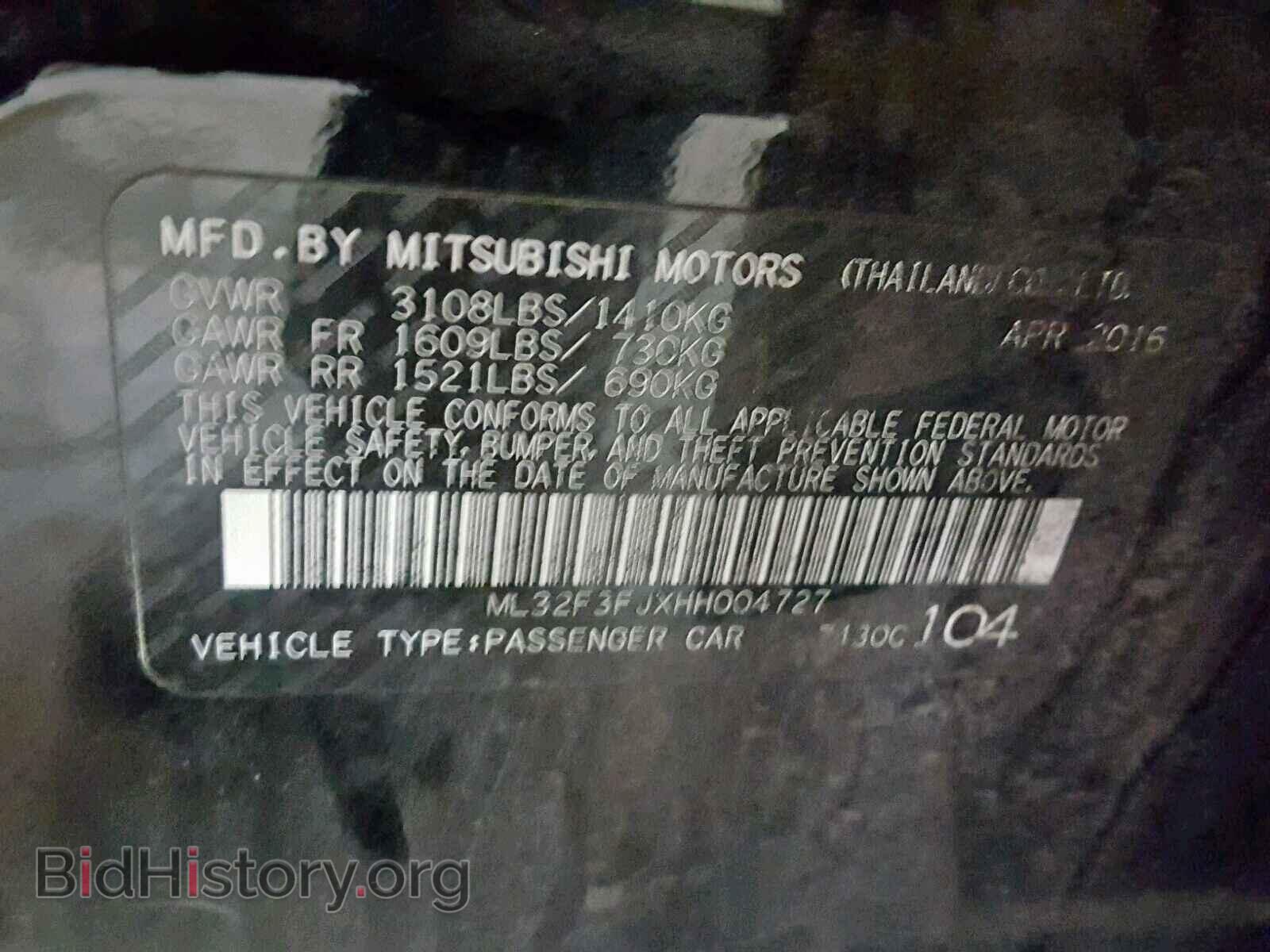 2017 MITSUBISHI MIRAGE - VIN: ML32F3FJXHH004727 - Фото 10