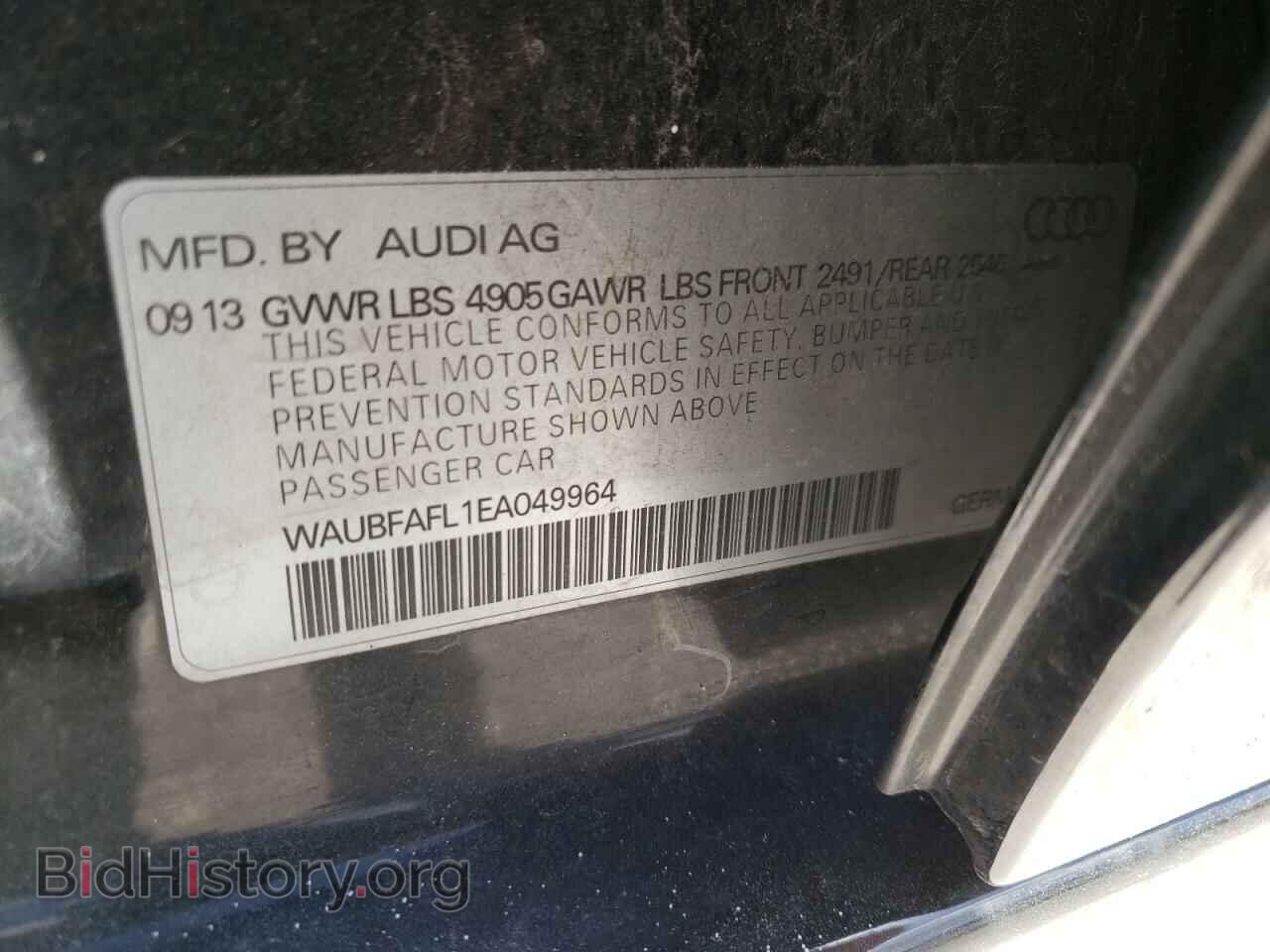 2014 AUDI A4 - VIN: WAUBFAFL1EA049964 - Photo 10