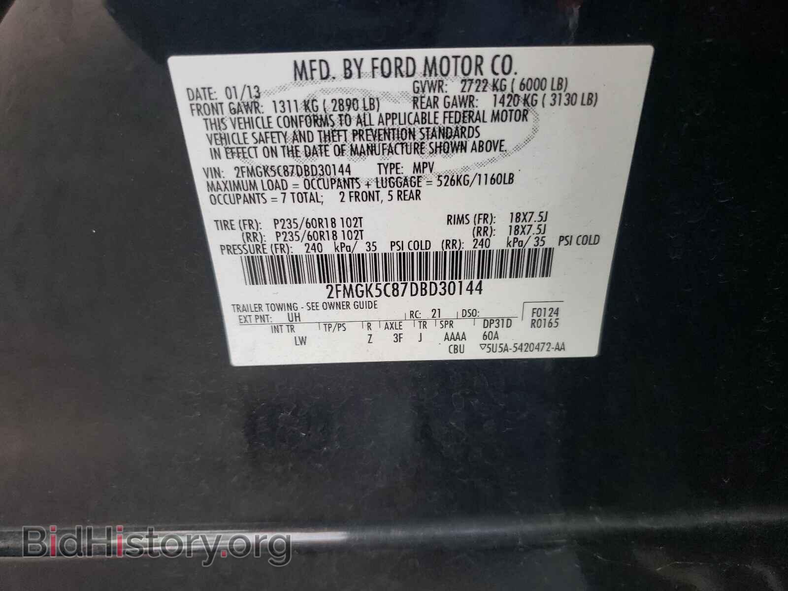 2013 FORD FLEX - VIN: 2FMGK5C87DBD30144 - Photo 10