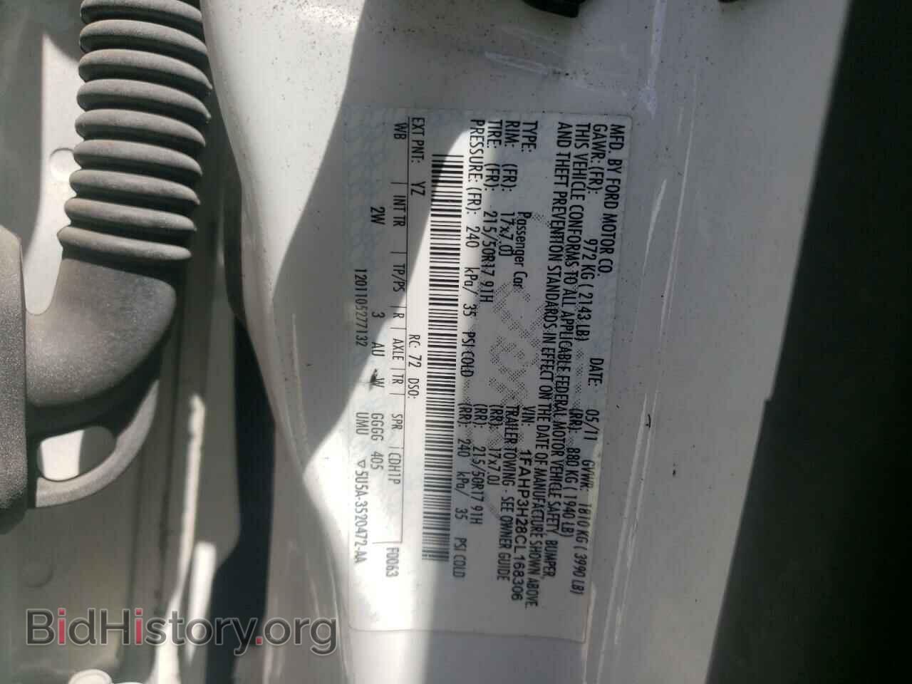 2012 FORD FOCUS - VIN: 1FAHP3H28CL168306 - Фото 10
