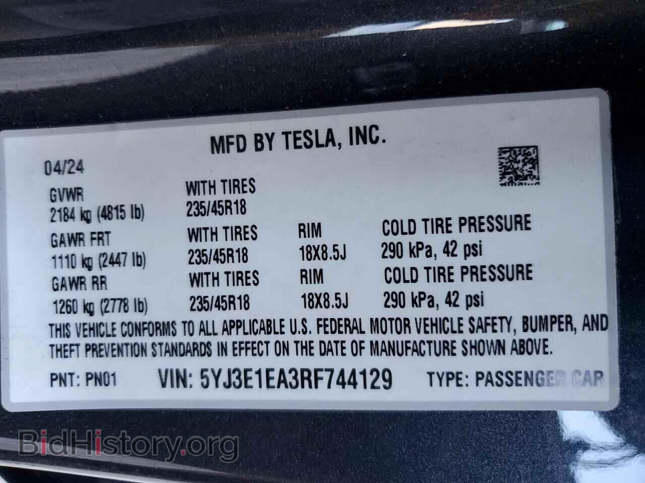 2024 TESLA MODEL 3 - VIN: 5YJ3E1EA3RF744129 - Photo 13