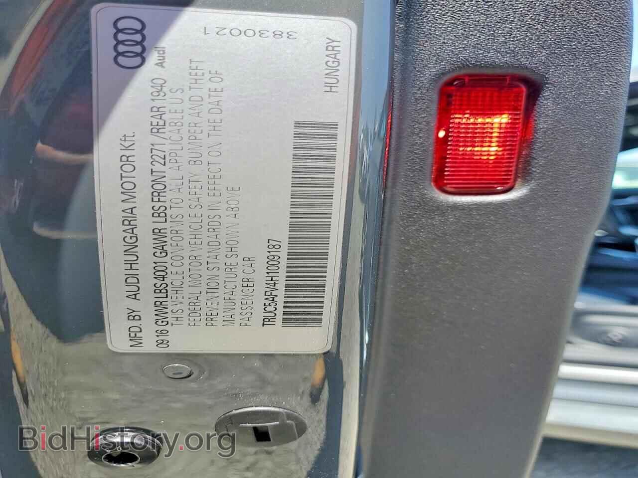 2017 AUDI TT - VIN: TRUC5AFV4H1009187 - Photo 13