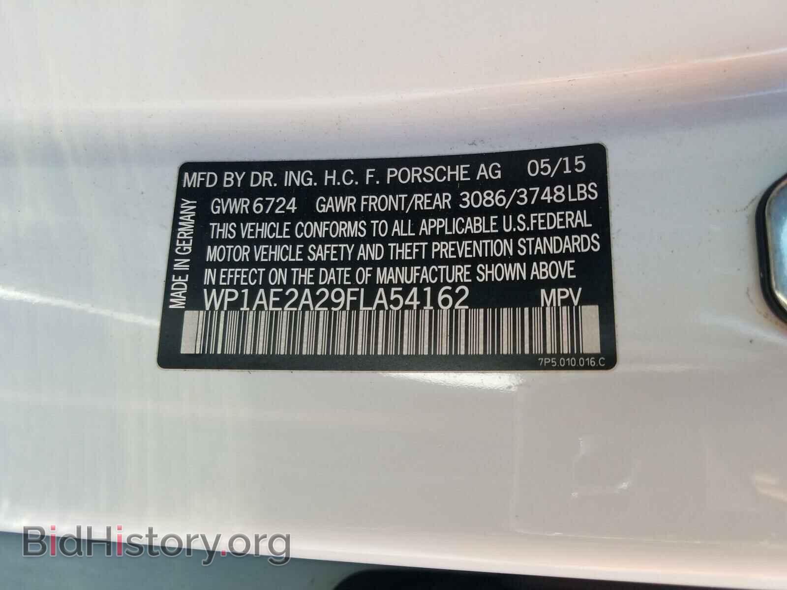 2015 PORSCHE CAYENNE - VIN: WP1AE2A29FLA54162 - Фото 10
