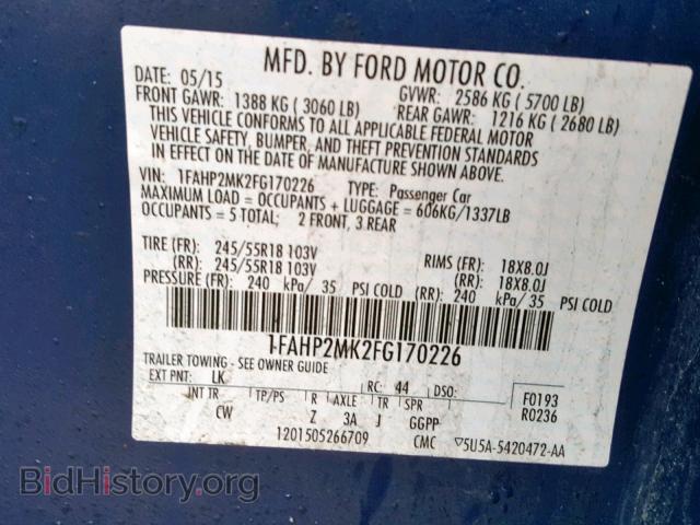 2015 FORD TAURUS - VIN: 1FAHP2MK2FG170226 - Фото 10