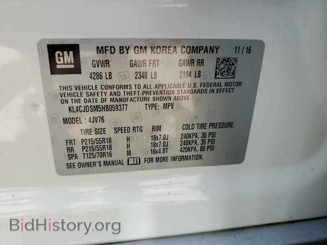2017 BUICK ENCORE - VIN: KL4CJDSM5HB059377 - Photo 10