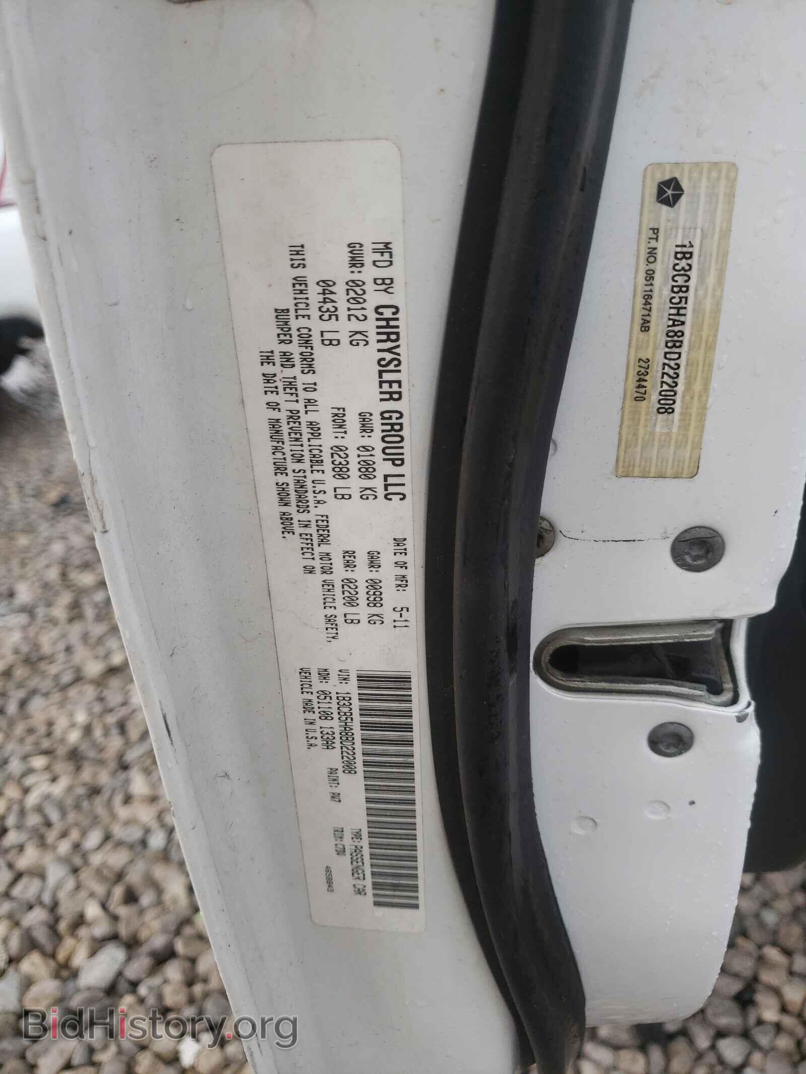 2011 DODGE CALIBER - VIN: 1B3CB5HA8BD222008 - Фото 10