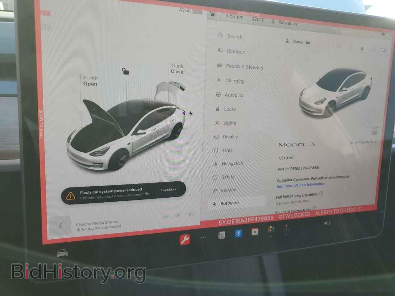2023 TESLA MODEL 3 - VIN: 5YJ3E1EA3PF478656 - Фото 9