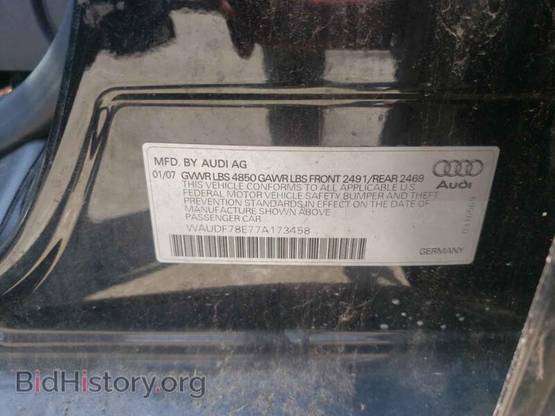 2007 Audi A4 (VIN WAUDF78E77A173458) — фото 10 из 10