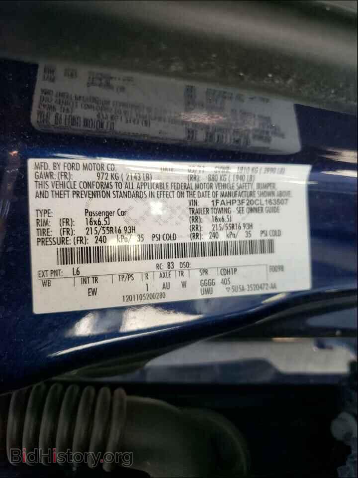 2012 FORD FOCUS - VIN: 1FAHP3F20CL163507 - Фото 10