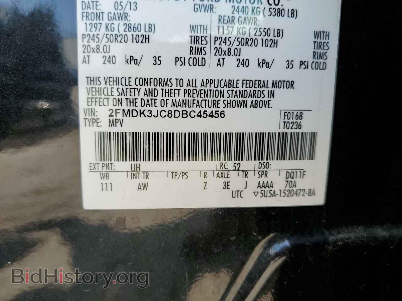 2013 FORD EDGE - VIN: 2FMDK3JC8DBC45456 - Photo 13