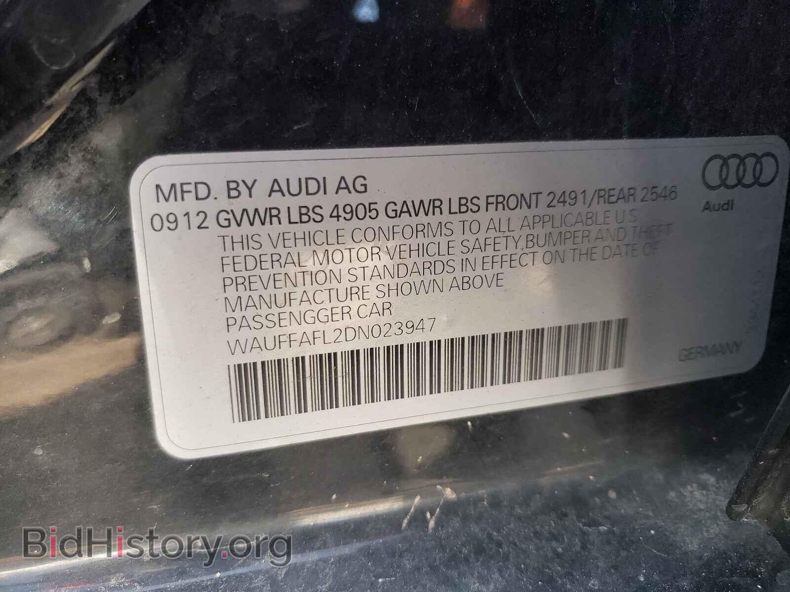 2013 AUDI A4 - VIN: WAUFFAFL2DN023947 - Фото 10