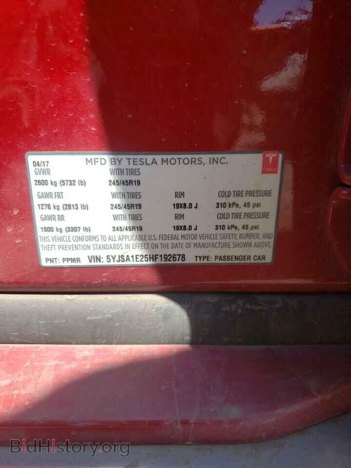 2017 TESLA MODEL S - VIN: 5YJSA1E25HF192678 - Photo 13