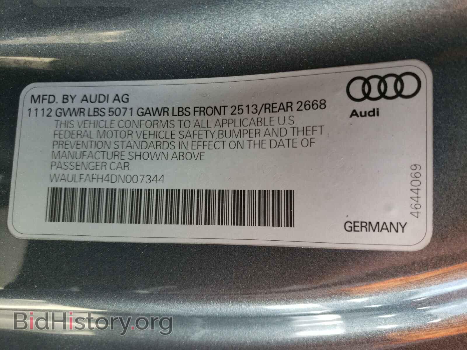 2013 AUDI A5 - VIN: WAULFAFH4DN007344 - Фото 10