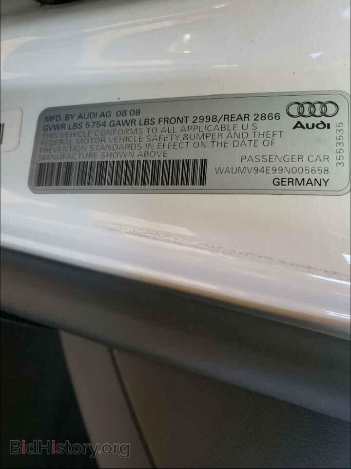 2009 AUDI A8 - VIN: WAUMV94E99N005658 - Фото 10
