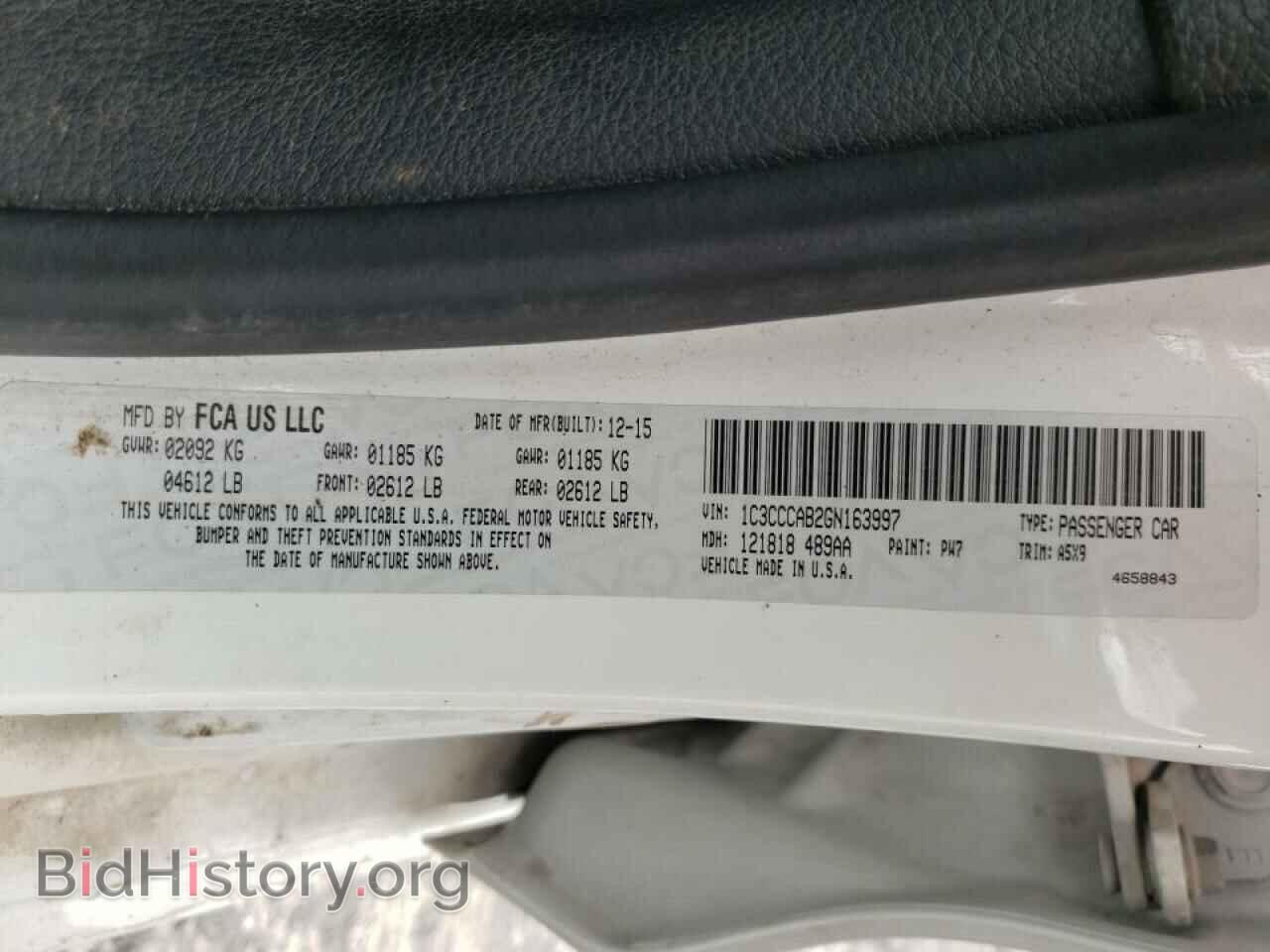 2016 CHRYSLER 200 - VIN: 1C3CCCAB2GN163997 - Photo 10