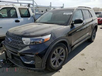 2023 Ford EXPLORER XLT, black — VIN 1FMSK8DH0PGA76168, Copart