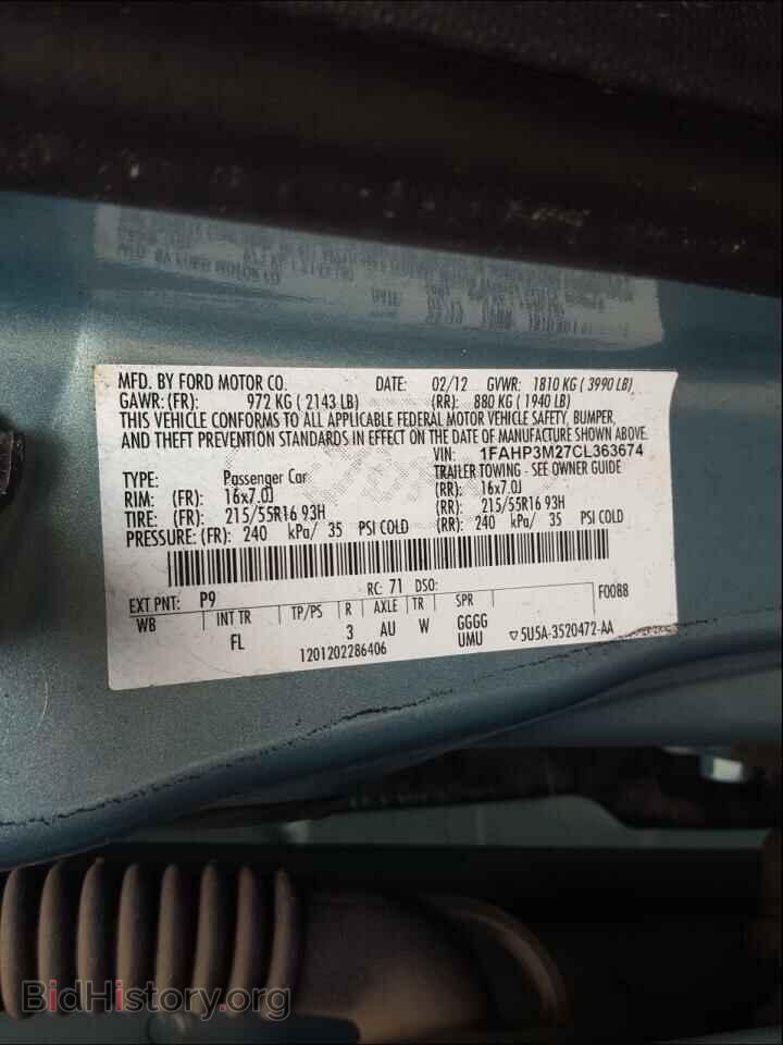 2012 FORD FOCUS - VIN: 1FAHP3M27CL363674 - Photo 10