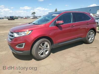 2016 Ford EDGE Titanium, красный — VIN 2FMPK4K89GBB57646, Copart