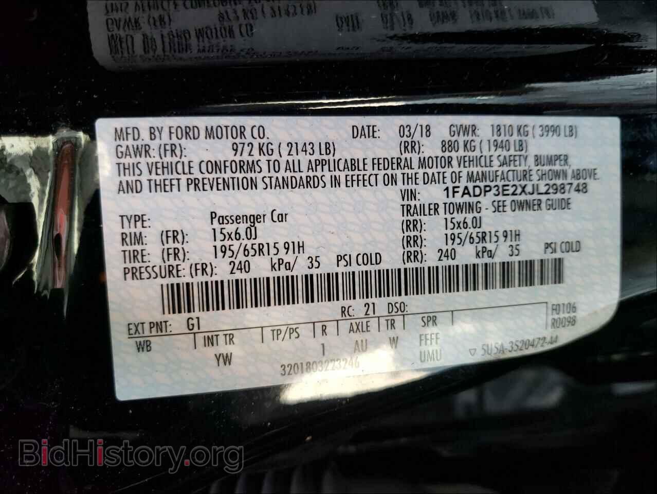 2018 FORD FOCUS - VIN: 1FADP3E2XJL298748 - Фото 10