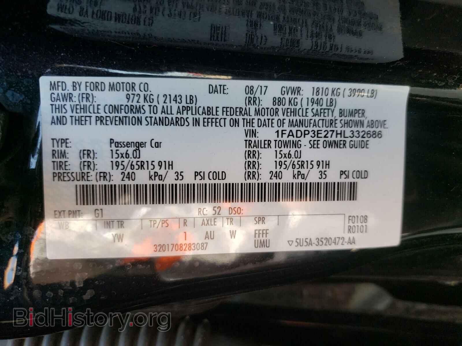 2017 FORD FOCUS - VIN: 1FADP3E27HL332686 - Фото 10