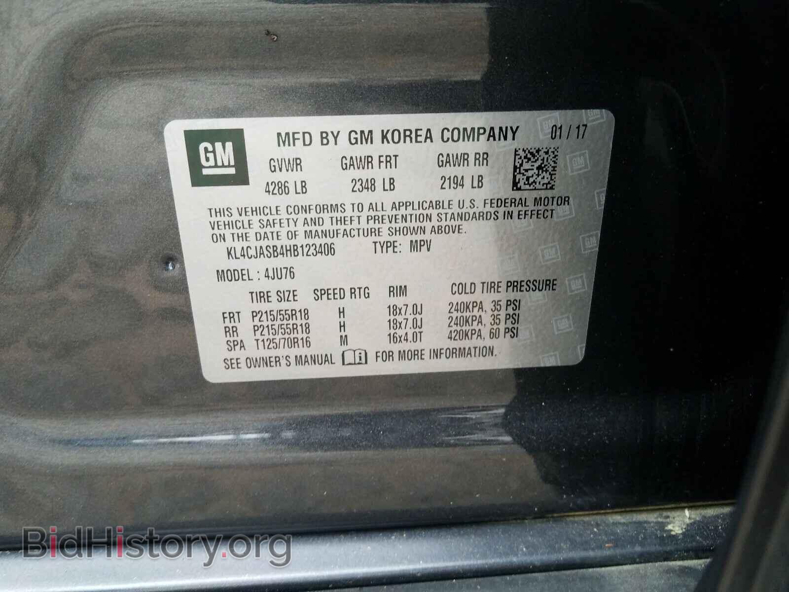 2017 BUICK ENCORE - VIN: KL4CJASB4HB123406 - Photo 10