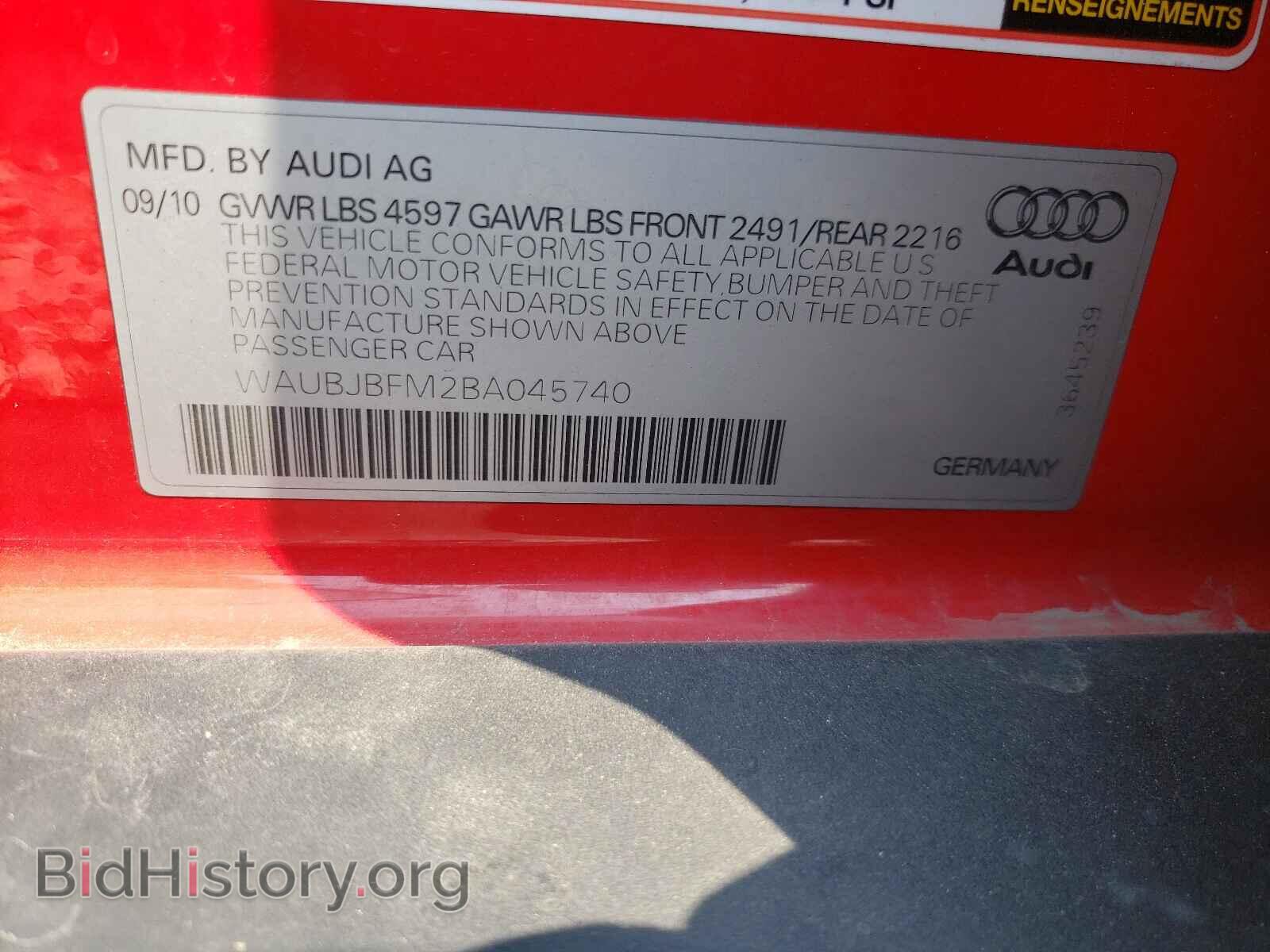 2011 AUDI A3 - VIN: WAUBJBFM2BA045740 - Фото 10