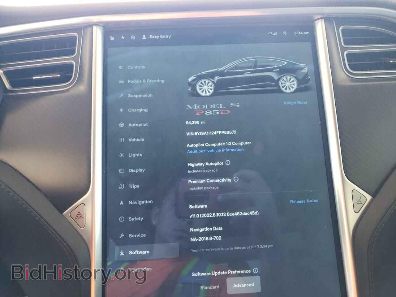 2015 TESLA MODEL S - VIN: 5YJSA1H24FFP69872 - Photo 9