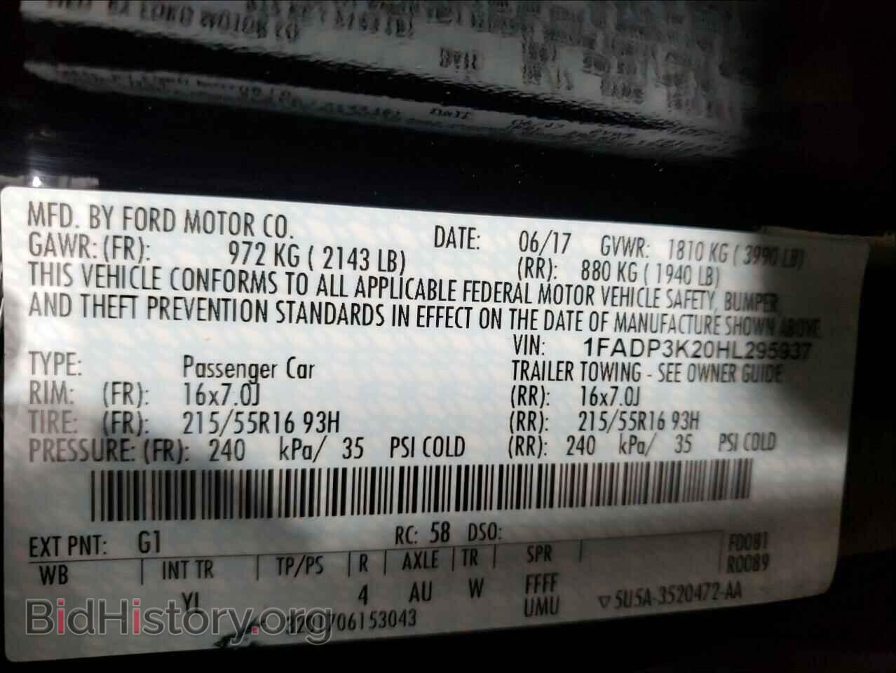 2017 FORD FOCUS - VIN: 1FADP3K20HL295937 - Photo 10