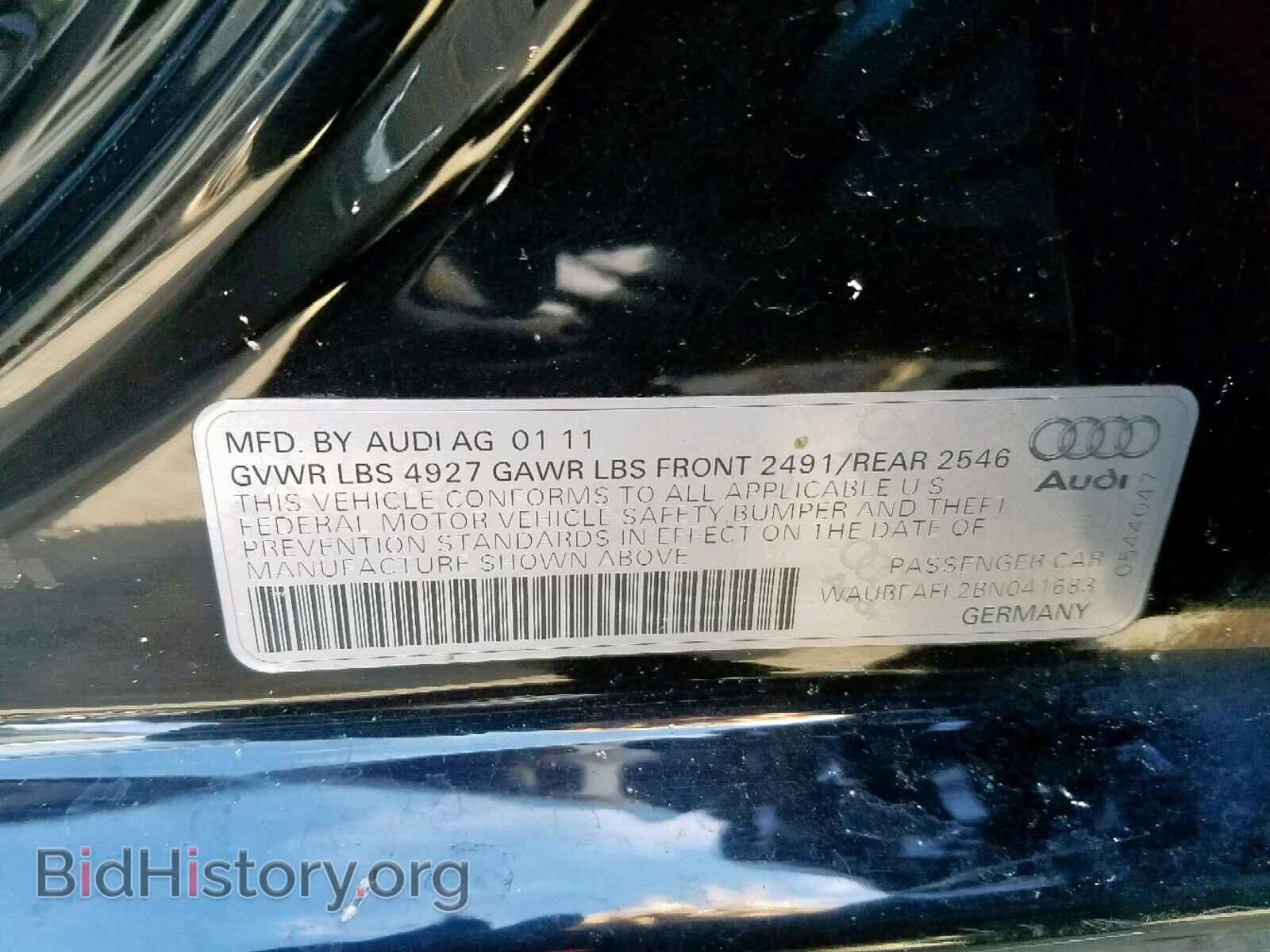 2011 AUDI A4 - VIN: WAUBFAFL2BN041683 - Photo 10