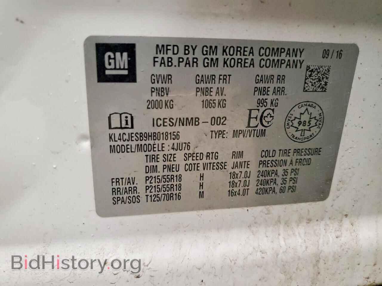 2017 BUICK ENCORE - VIN: KL4CJESB9HB018156 - Photo 13