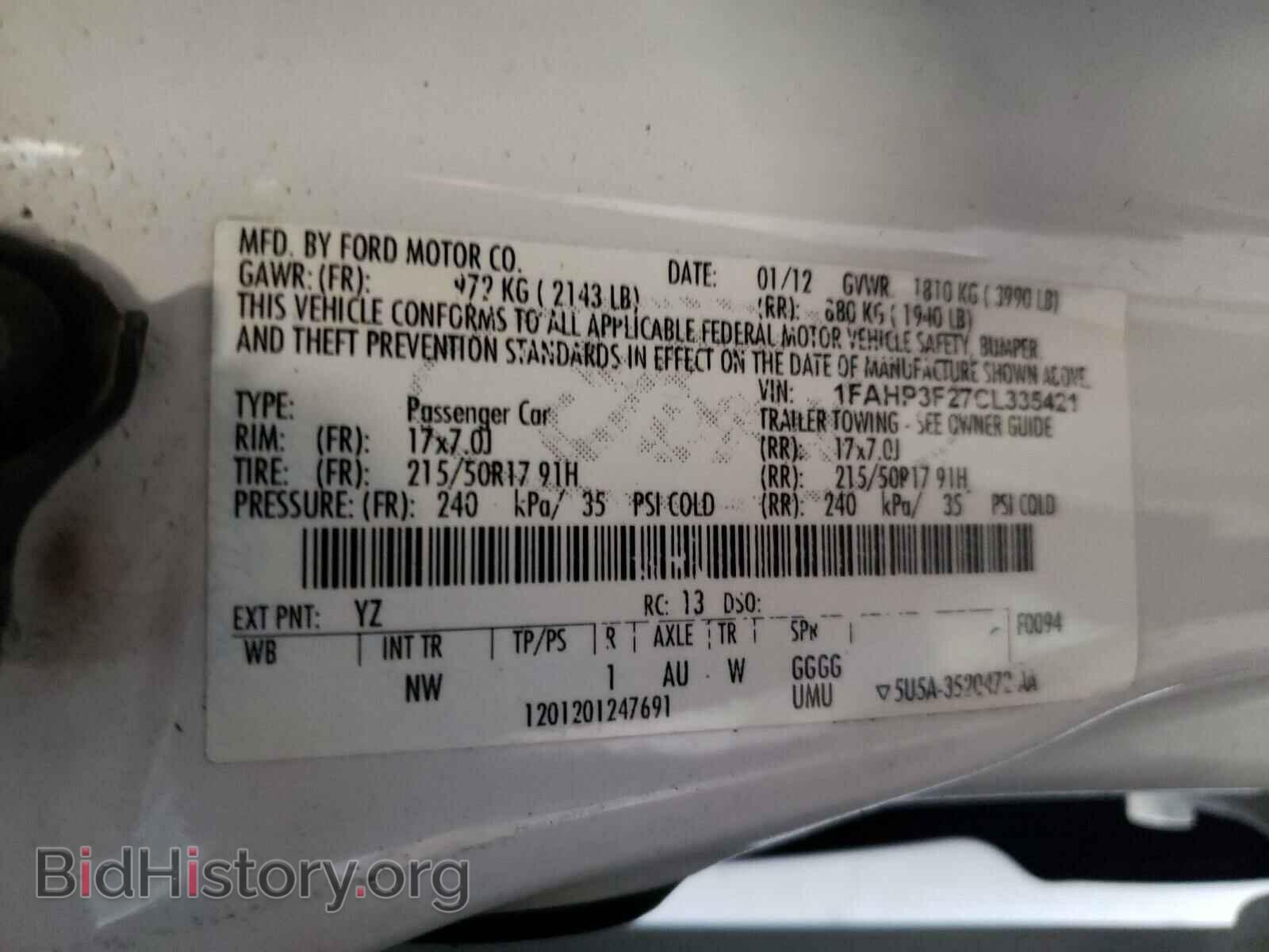 2012 FORD FOCUS - VIN: 1FAHP3F27CL335421 - Photo 10