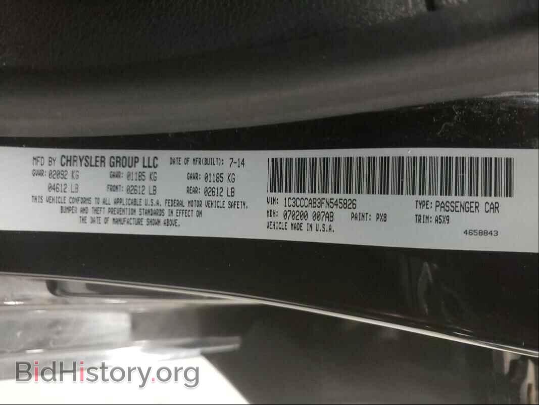 2015 CHRYSLER 200 - VIN: 1C3CCCAB3FN545826 - Фото 10