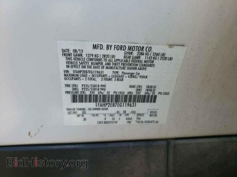 2014 Ford TAURUS (VIN 1FAHP2E87EG119631) — photo 10 of 10