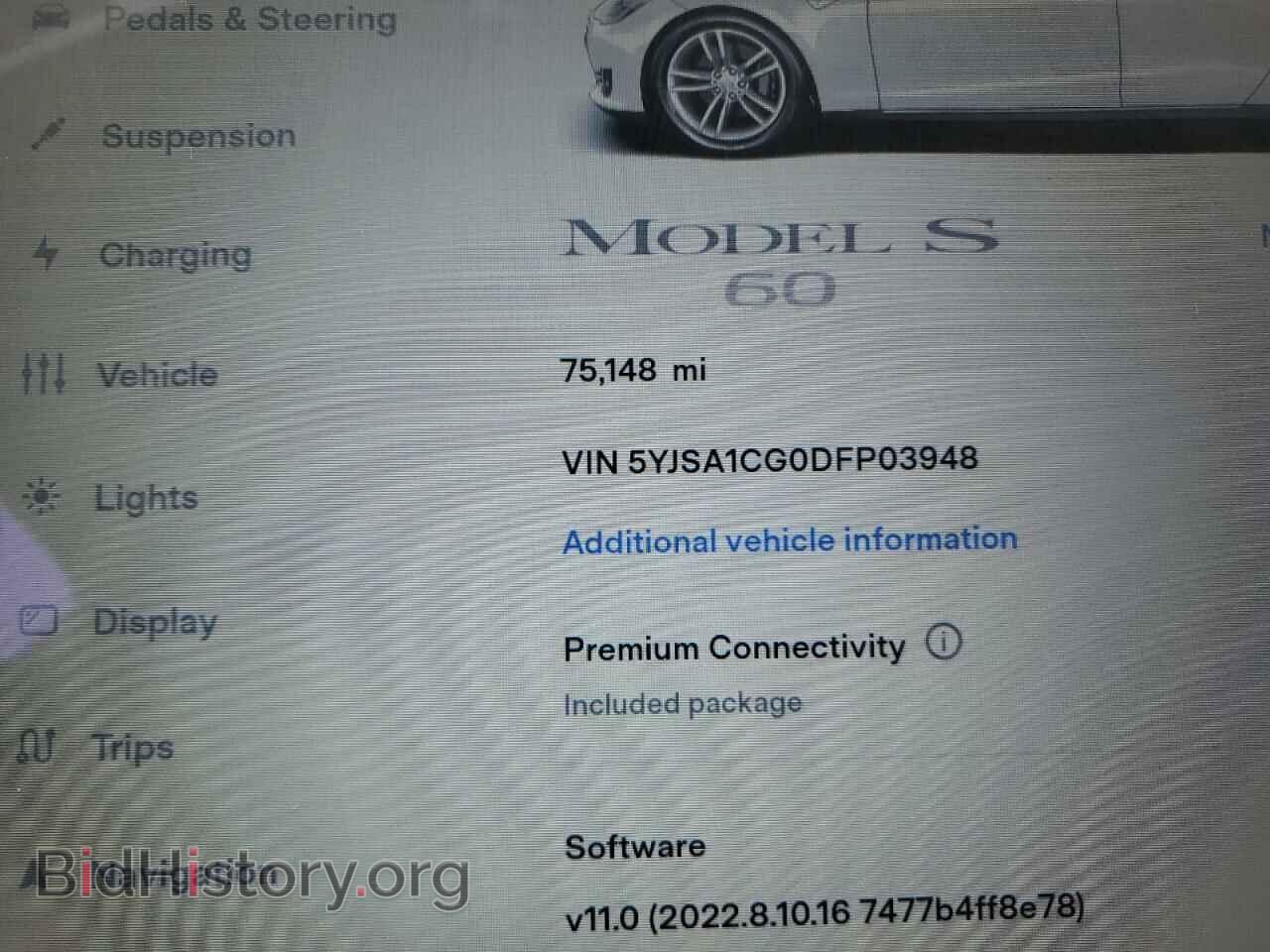 2013 TESLA MODEL S - VIN: 5YJSA1CG0DFP03948 - Фото 9