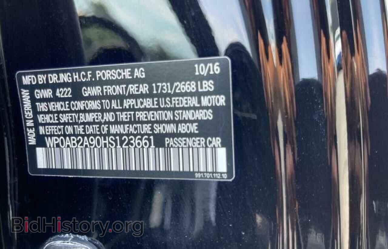 2017 PORSCHE 911 - VIN: WP0AB2A90HS123661 - Фото 10