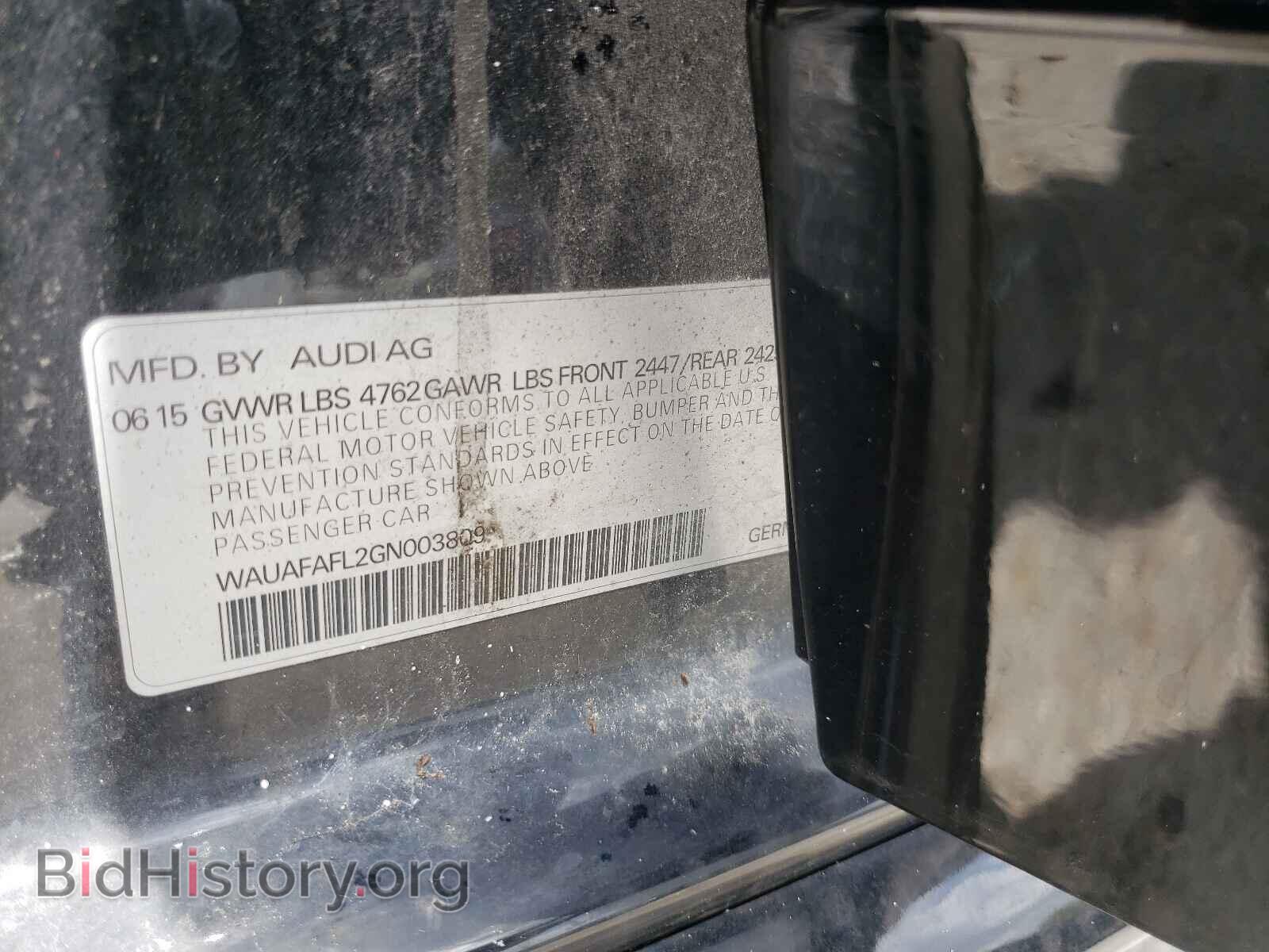 2016 AUDI A4 - VIN: WAUAFAFL2GN003809 - Фото 10