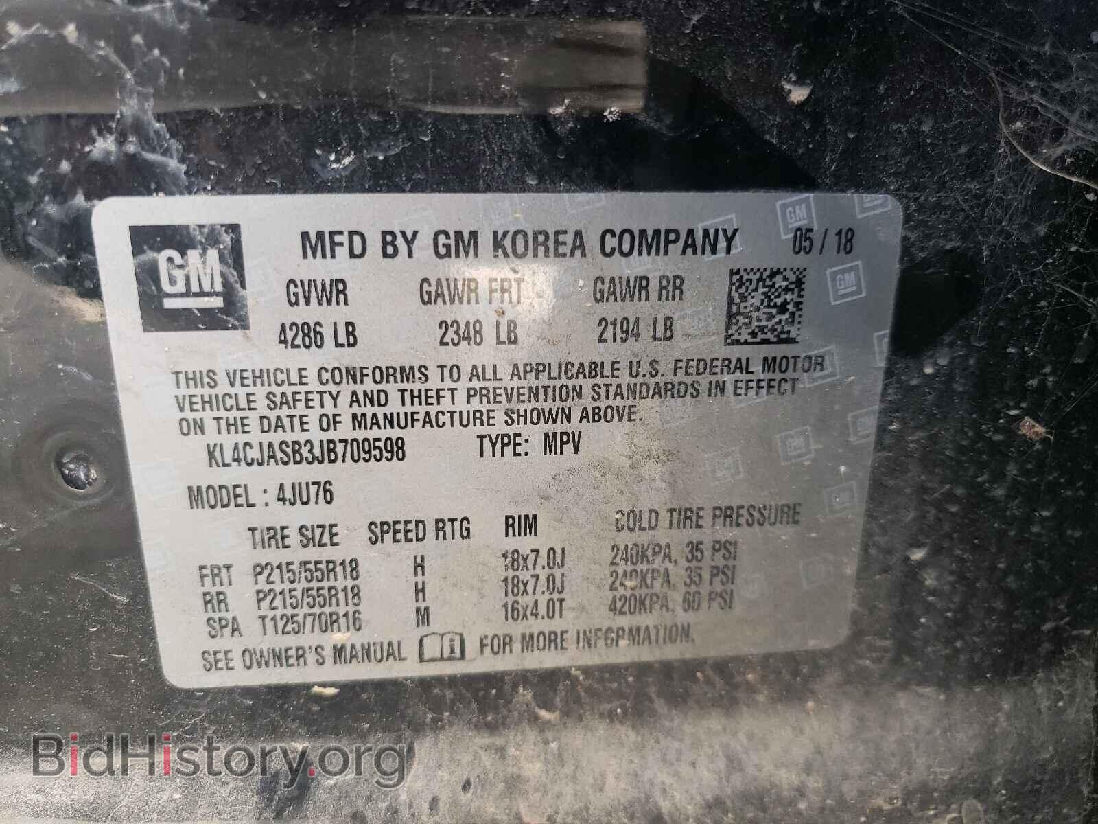 2018 BUICK ENCORE - VIN: KL4CJASB3JB709598 - Photo 10